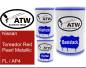 Preview: Nissan, Toreador Red Pearl Metallic, FL / AP4: 500ml Lackdose + 500ml Klarlack + 250ml Härter - Set, von ATW Autoteile West.